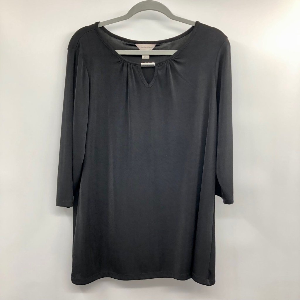 Christopher Banks Blouse Womens L Used Black